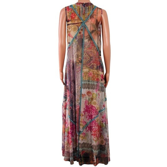 JOHNNY WAS Jolene Mesh Dress Size Large