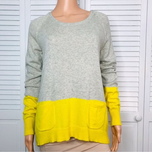 MICHAEL STARS Yellow Colorblock Sweater Size XS