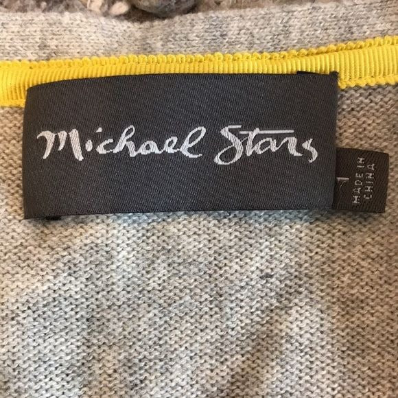 MICHAEL STARS Yellow Colorblock Sweater Size XS