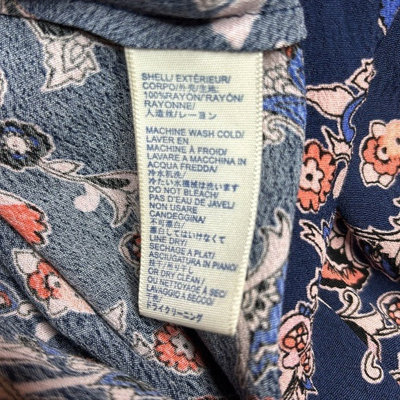 REBECCA MINKOFF blue floral Brianna Wrap Dress Size 8