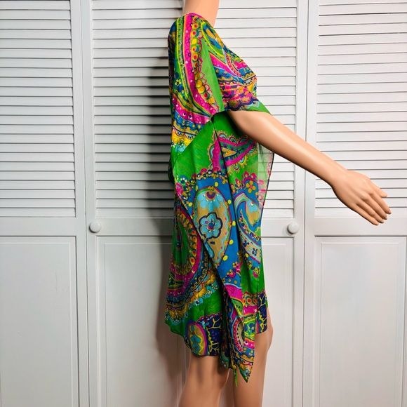 TRINA TURK Multicolor Theodora Caftan Dress Size Medium