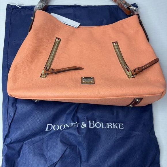 *NEW* DOONEY & BOURKE Pebble Grain Apricot Cooper Hobo Shoulder Bag
