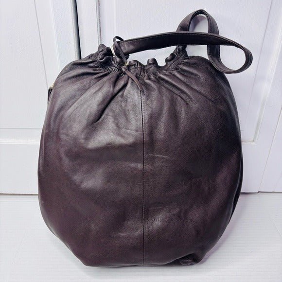 *New* LUCKY BRAND Chocolate Alva Hobo Shoulder Leather Bag