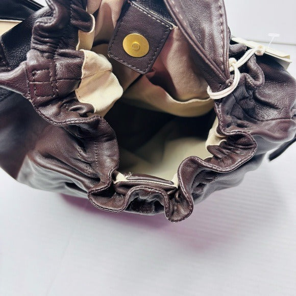 *New* LUCKY BRAND Chocolate Alva Hobo Shoulder Leather Bag