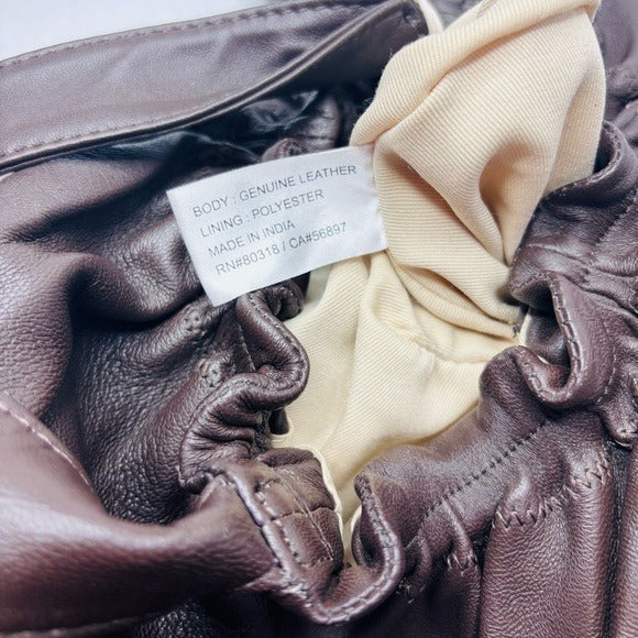 *New* LUCKY BRAND Chocolate Alva Hobo Shoulder Leather Bag
