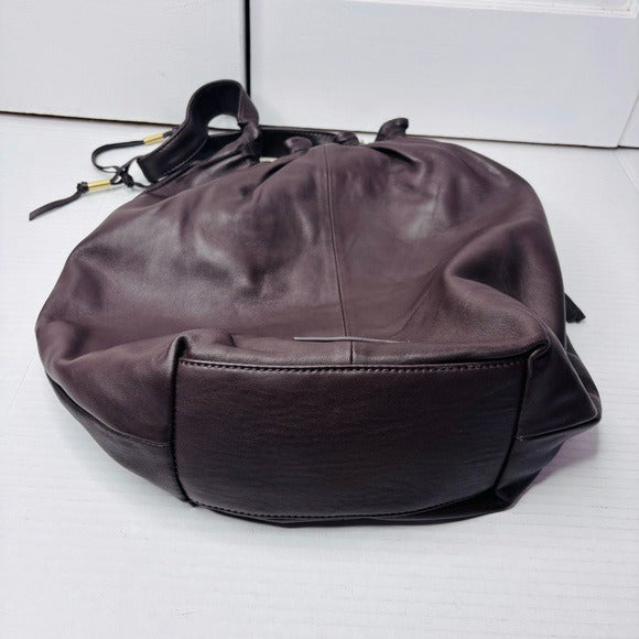 *New* LUCKY BRAND Chocolate Alva Hobo Shoulder Leather Bag