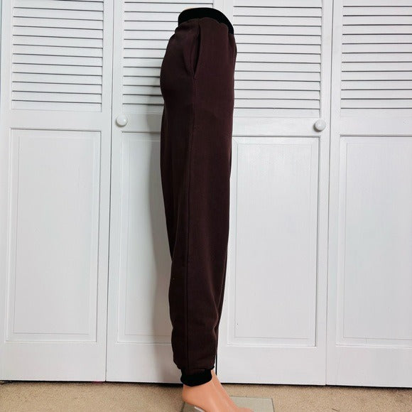 WEWOREWHAT Colorblocked Slim Leg Jogger in Brown Size Medium