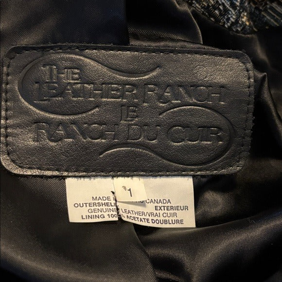 LE RANCH DU CUIR Vintage Tapestry Leather Jacket Size 0
