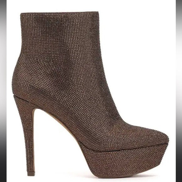 *New* JESSICA SIMPSON Odeda 2 Bronze Pointed Toe Stiletto Boots Size 8