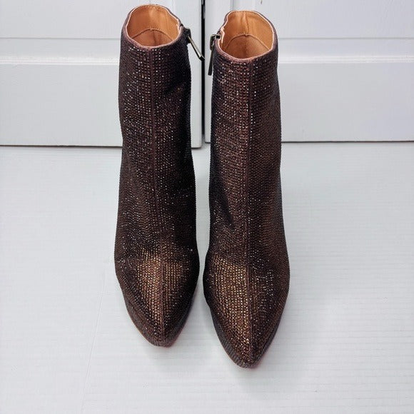 *New* JESSICA SIMPSON Odeda 2 Bronze Pointed Toe Stiletto Boots Size 8