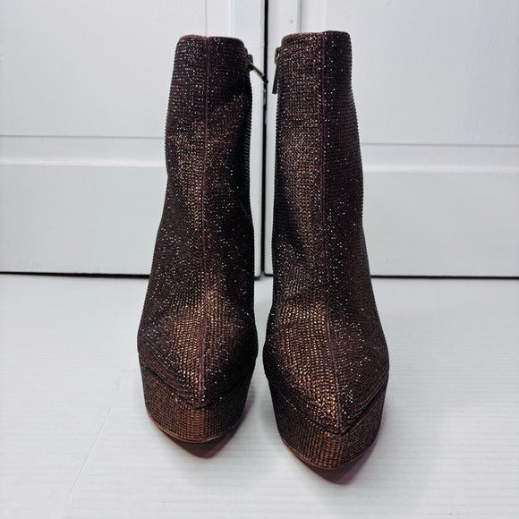 *New* JESSICA SIMPSON Odeda 2 Bronze Pointed Toe Stiletto Boots Size 8