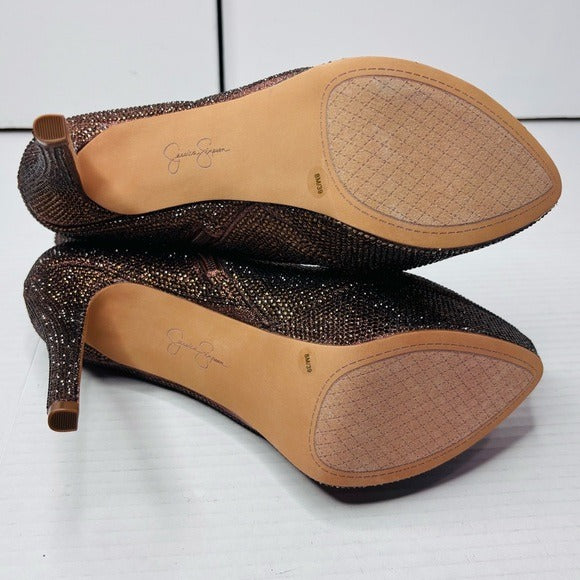 *New* JESSICA SIMPSON Odeda 2 Bronze Pointed Toe Stiletto Boots Size 8