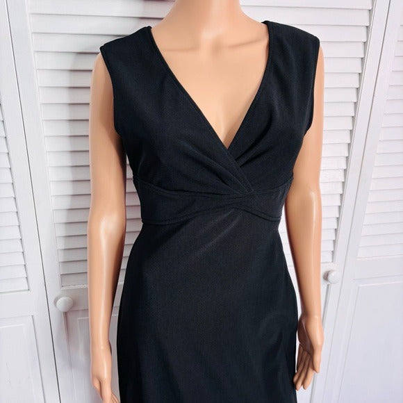 ABS Allen Schwartz Sleeveless V-Neck Dress in Black Size 6