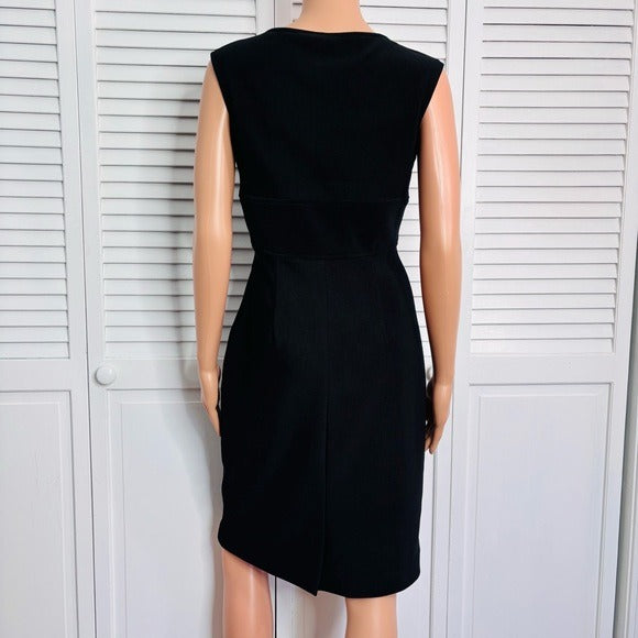 ABS Allen Schwartz Sleeveless V-Neck Dress in Black Size 6