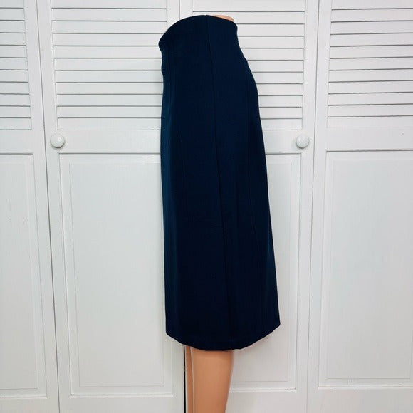 WHITE HOUSE BLACK MARKET The Aurora Collection Navy Pencil Skirt Size 4