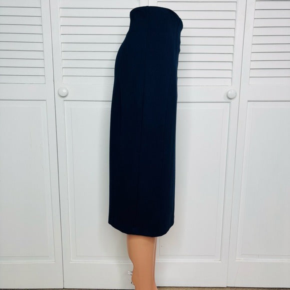 WHITE HOUSE BLACK MARKET The Aurora Collection Navy Pencil Skirt Size 4
