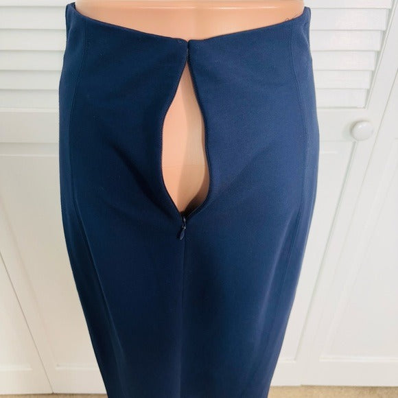 WHITE HOUSE BLACK MARKET The Aurora Collection Navy Pencil Skirt Size 4