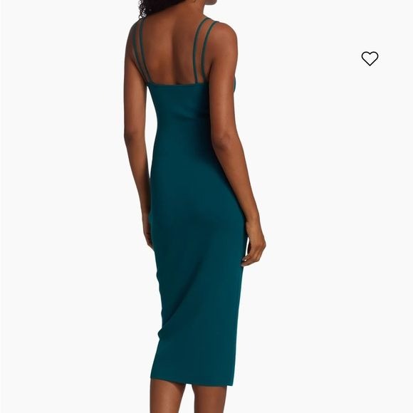 THE SEI Double Strap Teal Midi Sheath Dress Size Medium