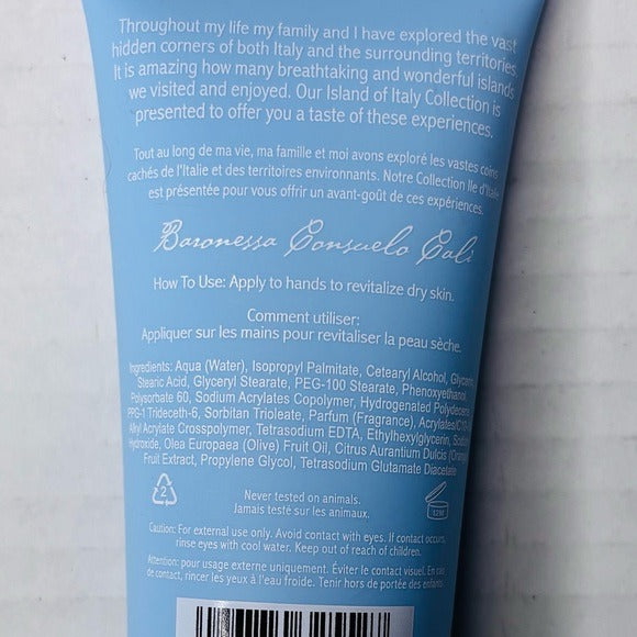 *New* ISLANDS OF ITALY Capri Peach Champagne Hand Cream