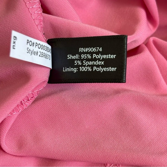 New BOSTON PROPER Scoopneck Blouson Slit Midi Dress in Sachet Pink Size Medium