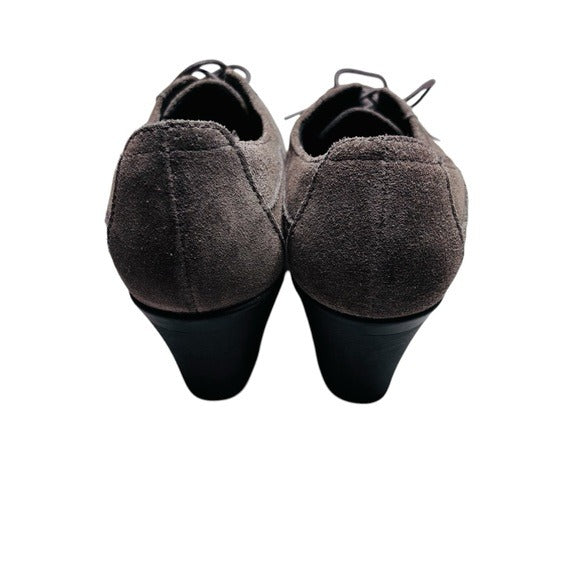 CLARKS Bendables Gray Lace Up Suede Oxfords Size 8M