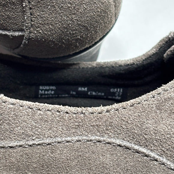 CLARKS Bendables Gray Lace Up Suede Oxfords Size 8M