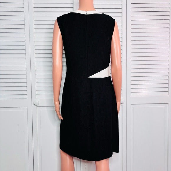 ST. JOHN Nouveau Boucle Knit Colorblock Sheath Dress Size 10