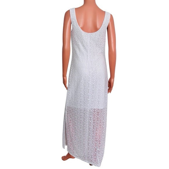 *New* APT. 9 Textured Illusion Maxi Dress in White Size Small