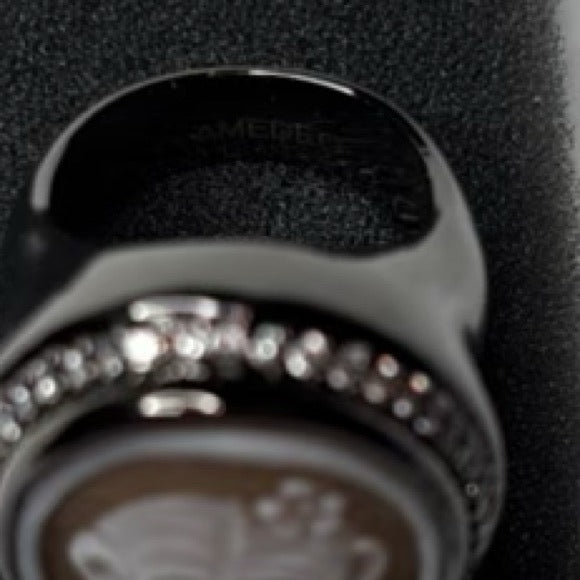 AMEDEO Monkeydeo 25mm Shell Cameo Ring Size 7
