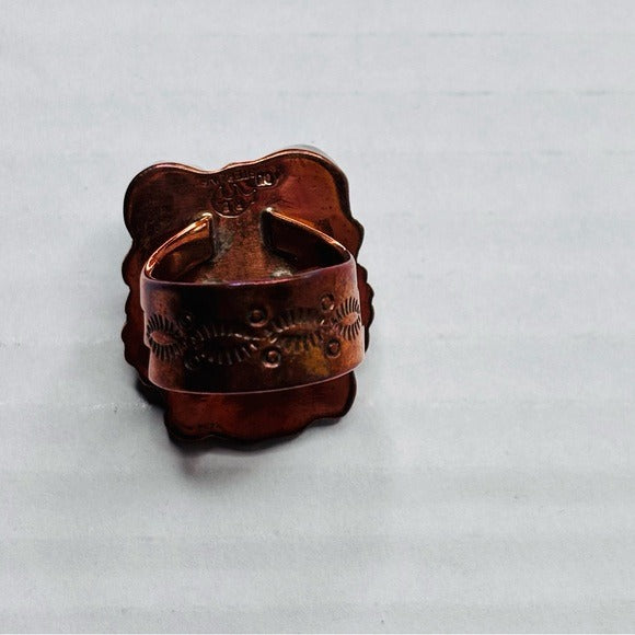 CHACO CANYON Running Bear Sterling Silver Navajo Ring Size 7
