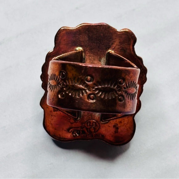 CHACO CANYON Running Bear Sterling Silver Navajo Ring Size 7