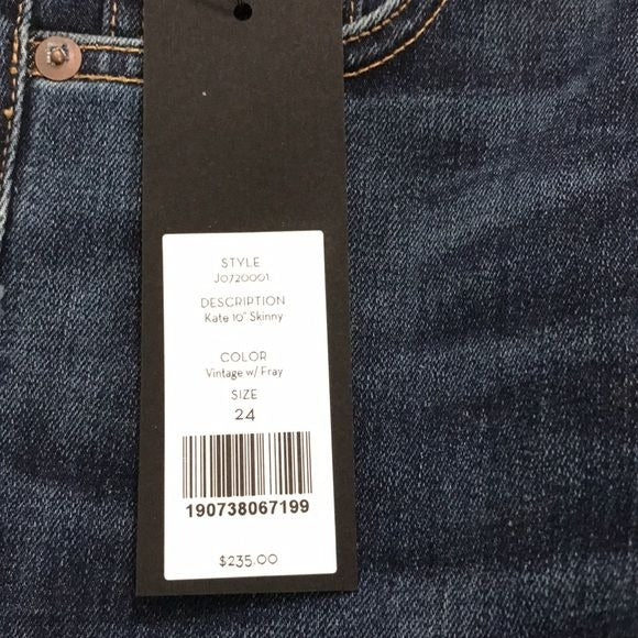 *New* VERONICA BEARD Kate Skinny Fray Jeans Size 24