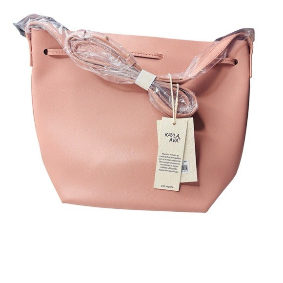 *New* KAYLA+AVA Dusty Rose Vegan Leather Bag