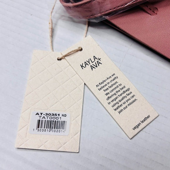 *New* KAYLA+AVA Dusty Rose Vegan Leather Bag