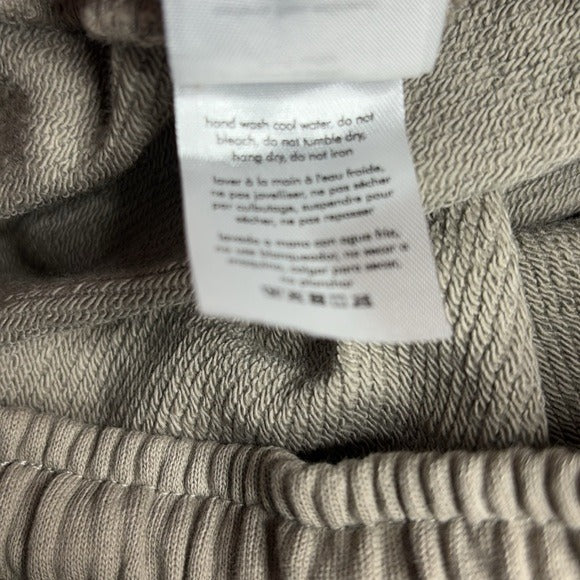 NEW WEWOREWHAT Fleece Cotton Cargo Sweat Pants in Stone Size Small
