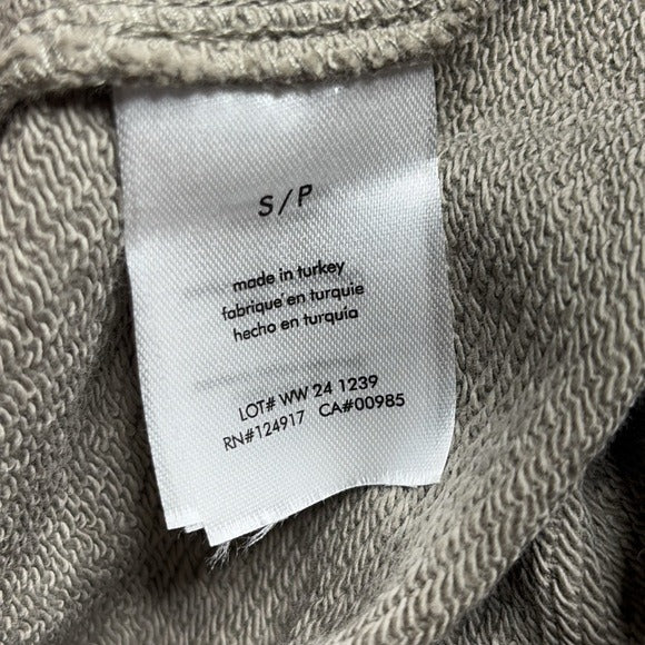 NEW WEWOREWHAT Fleece Cotton Cargo Sweat Pants in Stone Size Small