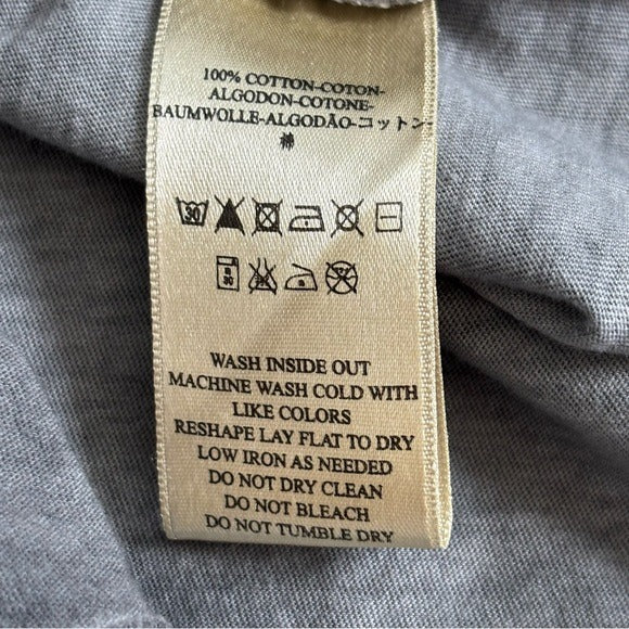 FREE PEOPLE Gray Distressed Tee Size Large