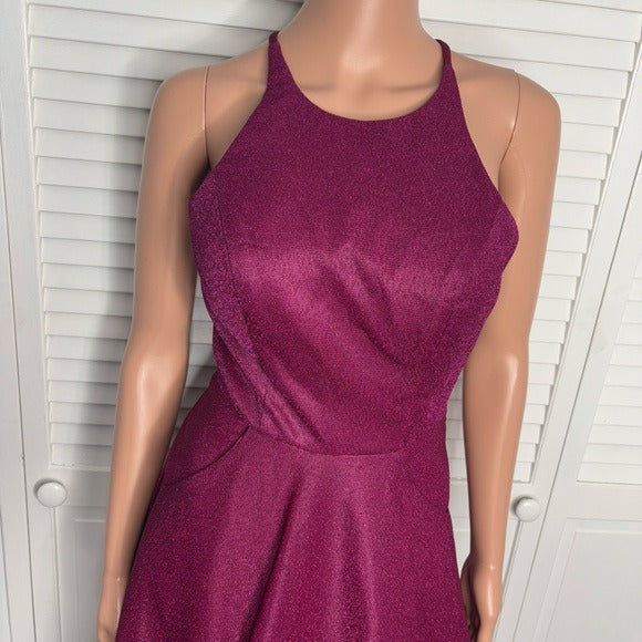 JVN By Jovani Elegant Evening Gown in Dark Pink Size 0