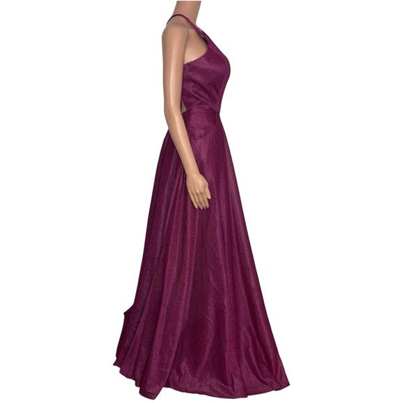 JVN By Jovani Elegant Evening Gown in Dark Pink Size 0