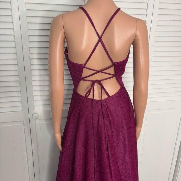 JVN By Jovani Elegant Evening Gown in Dark Pink Size 0