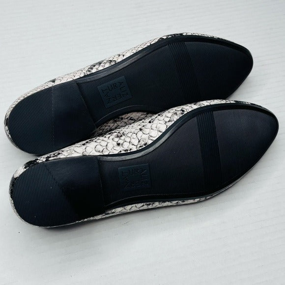 New NATURALIZER Lorna Loafers Flats in Alabaster Snake Print Size 8