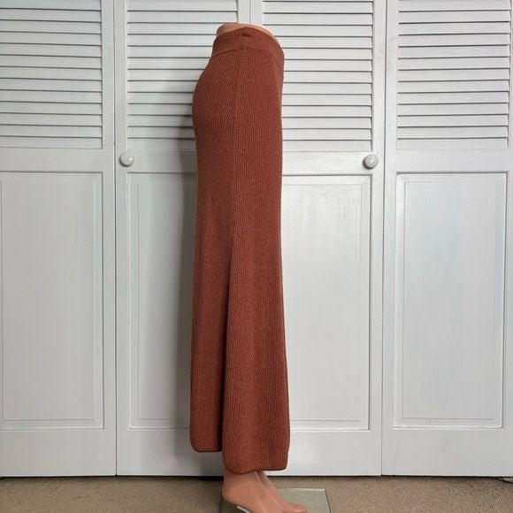 RAG & BONE Soleil Rust Ribbed Maxi Skirt Size Medium