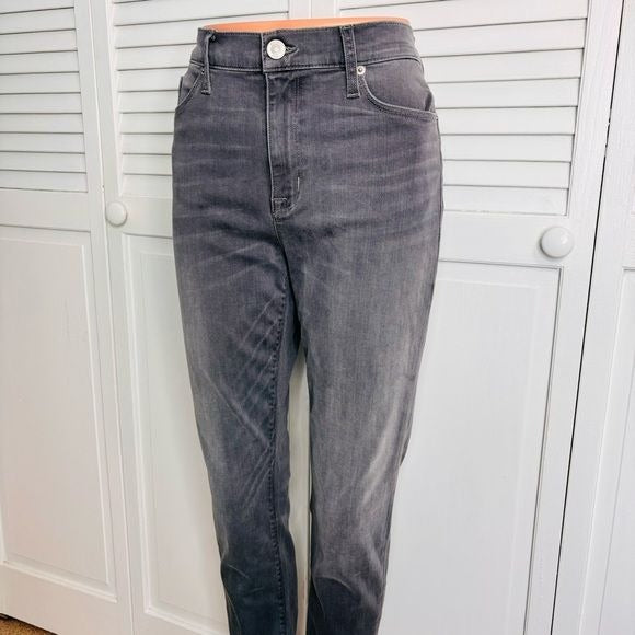 HUDSON Nico Midrise Super Skinny Gray Jeans Size 31