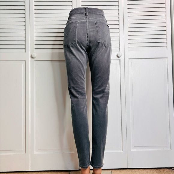 HUDSON Nico Midrise Super Skinny Gray Jeans Size 31