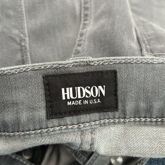 HUDSON Nico Midrise Super Skinny Gray Jeans Size 31