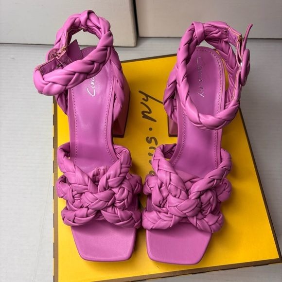 *NEW* SAM EDELMAN Mable Ankle Strap Chunky Heel Sandals Size 7.5