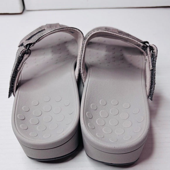 *New* VIONIC Ellie Adjustable Embossed Platform Slide Sandals Size 8