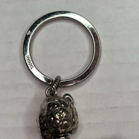 BRIGHTON Rare Silver Movable Poodle Keychain