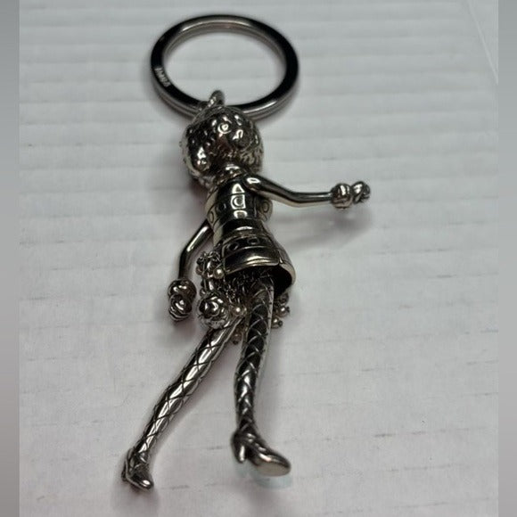BRIGHTON Rare Silver Movable Poodle Keychain