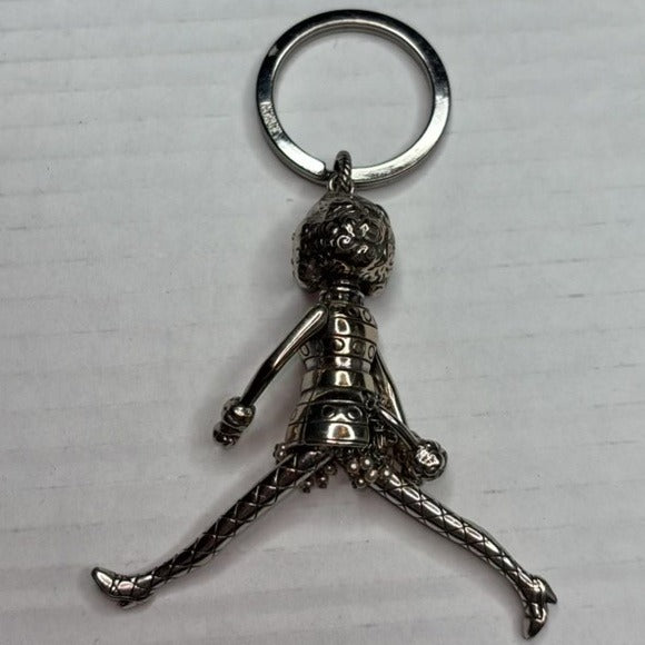 BRIGHTON Rare Silver Movable Poodle Keychain